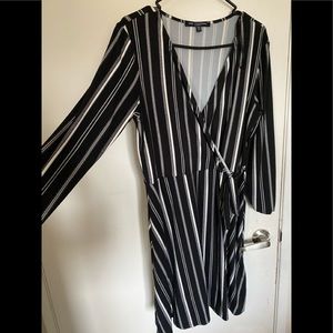 Black stripped mini dress